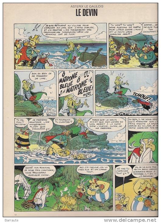 PILOTE N° 666 Du 10 /08/1972  .Dessin Couverture Signé JOSE BIELSA. 4 Planches DELIRIUS+2 Planches Asterix LE DEVIN . - Pilote