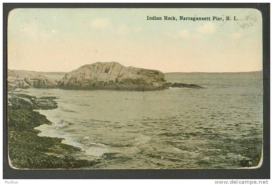 INDIAN ROCK , NARRAGANSETT  PIER ,    OLD POSTCARD - Andere & Zonder Classificatie