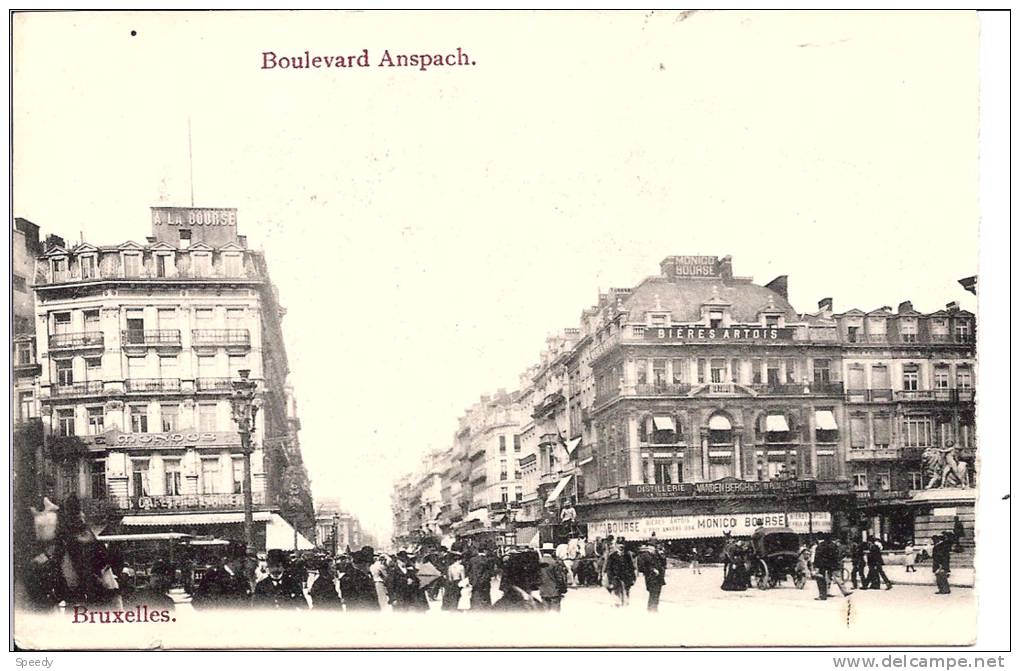 BRUSSEL  BOULEVARD ANSPACH 1901 - Avenues, Boulevards