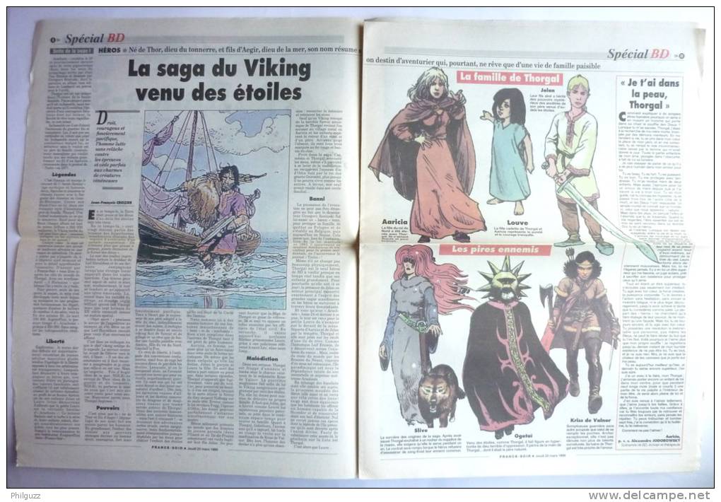 DOSSIER THORGAL SUPPLEMENT A FRANCE SOIR - 1999 - ROSINSKI - VAN HAMME - Dossiers De Presse