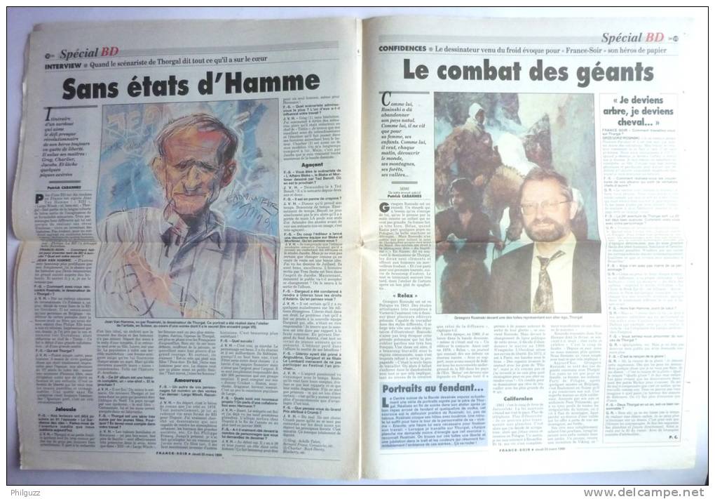 DOSSIER THORGAL SUPPLEMENT A FRANCE SOIR - 1999 - ROSINSKI - VAN HAMME - Dossiers De Presse
