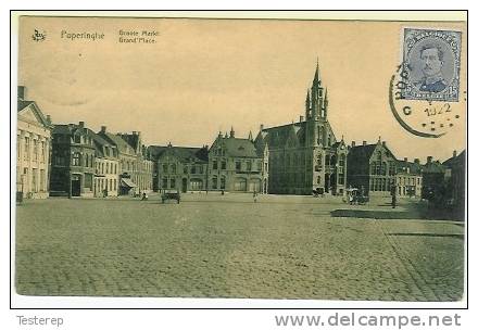 Poperinge Groote Markt Grand Place  1922 Naar Lille - Poperinge