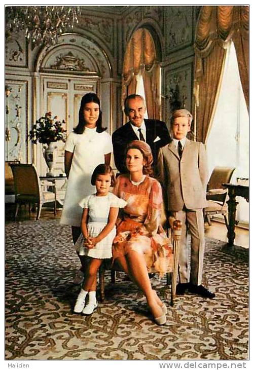 -monaco  -ref Gd Format -ref 269- Monaco - Le Prince Rainier -la Princesse Grace - Le Prince Albert - - Autres & Non Classés