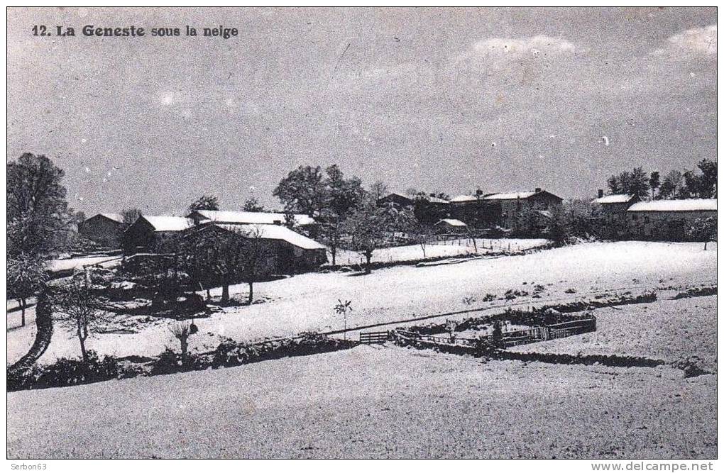 CARTE POSTALE ANCIENNE CPA 63 LA GENESTE N° 12 SOUS LA NEIGE AUVERGNE PUY De DÔME EDITIONS CLICHE H.L. NON ECRITE - Issoire