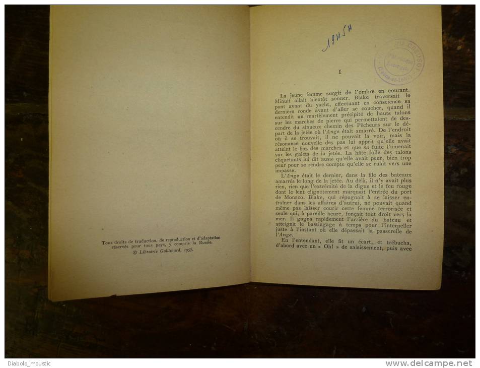 1957  Série Noire    LA RANCON DE L' ANGE           Par David Dodge - Série Noire