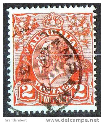 Australia 1926 King George V Small Multiple Wmk CAMPANIA Tasmania 2d Red Used - Oblitérés