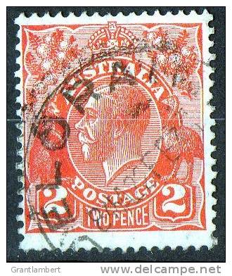 Australia 1931 King George V  C Of A Wmk DELORAINE Tasmania 2d Red Used - Used Stamps