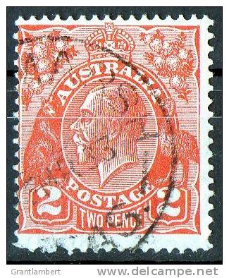Australia 1931 King George V  C Of A Wmk BROADMARSH Tasmania 2d Red Used - Usati