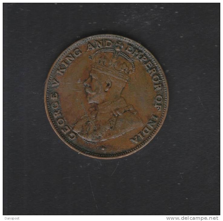 Hong Kong One Cent 1923 - Hong Kong