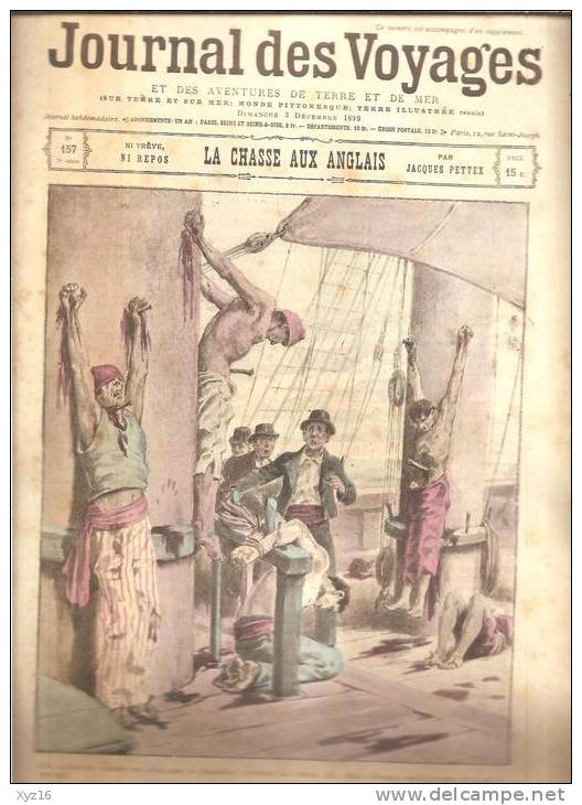 JOURNAL DES VOYAGES N° 157 3 Décembre 1899 LA CHASSE AU ANGLAIS  + Carte Du Transvaal - Zeitschriften - Vor 1900