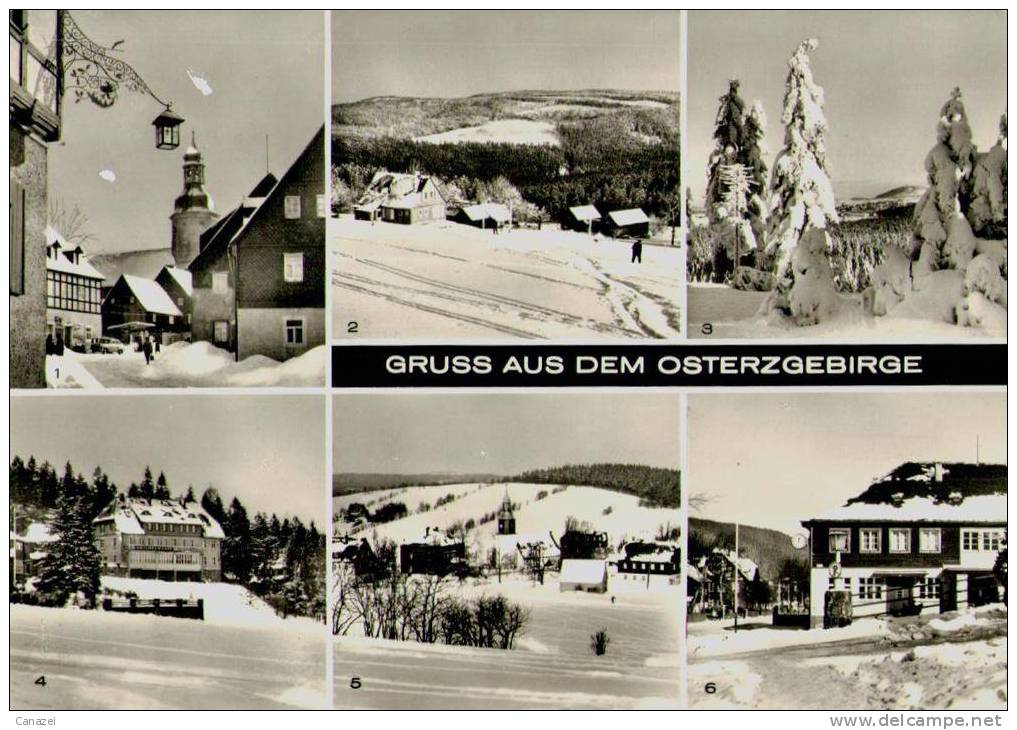 AK Osterzgebirge: Geising, Bärenfels, Oberbärenburg, Schellerhaus, Kipsdorf 1975 - Kipsdorf