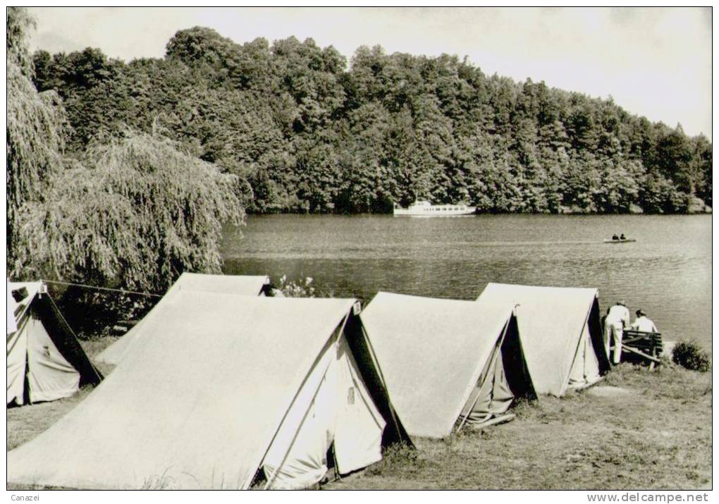 AK Falkenhain, Zeltjugendherberge "Strandbad Falkenhain", Kriebstein, Ung, 1970 - Mittweida