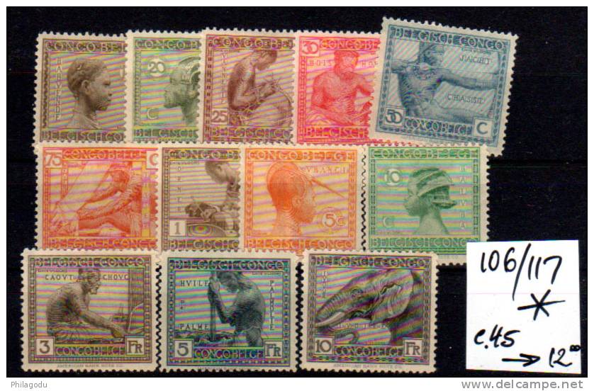 Métiers Et Industries Indigènes, 106 / 117*, Cote 45 € - Unused Stamps