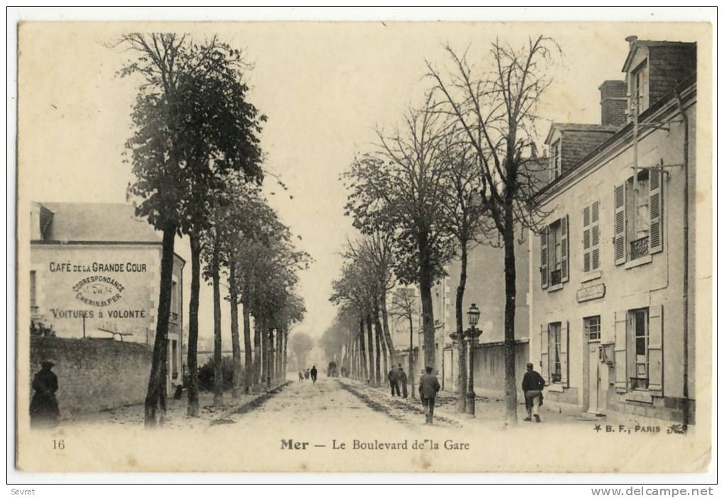 MER. - Le Boulevard De La Gare. CAFE DE LA GRANDE COUR 1er Plan - Mer