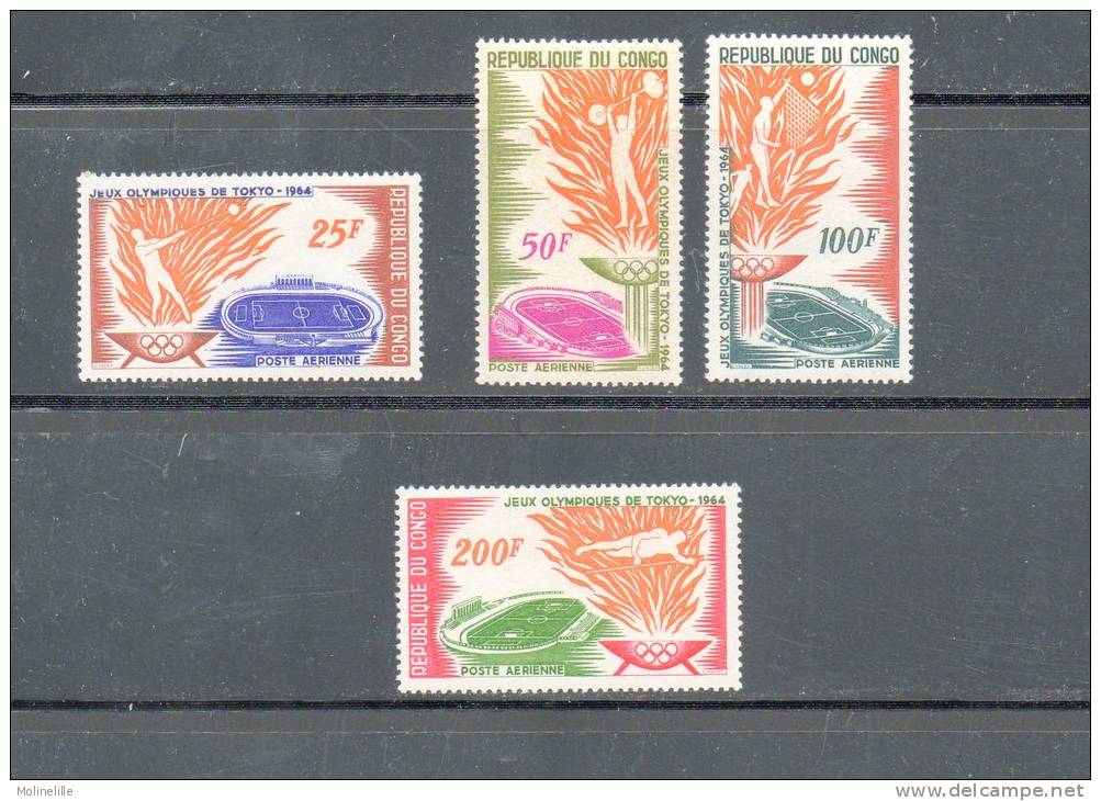 CONGO - P.A 21/24 ** Luxe - J.O DE TOKYO - Cote 7.80 &euro; - Estate 1964: Tokio