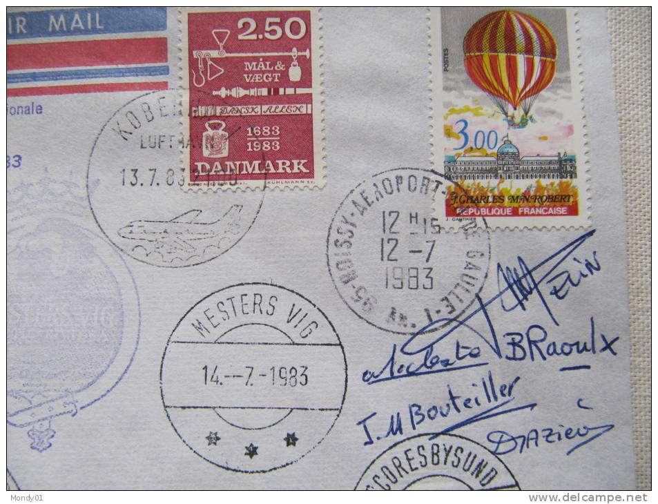 2-23 5e Expedition Française GECRP Autographe Signature France Danemark Groenland Haroun Tazieff Secretaire D'Etat 1983 - Volcanes