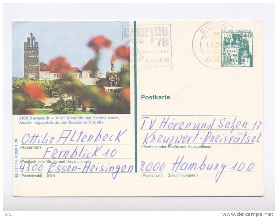 1137.  Darmstadt - Bildpostkarten - Gebraucht