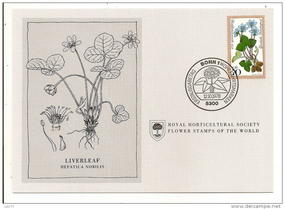 Carte 1er Jour - Allemagne - Fleur - Liverleaf - Other & Unclassified