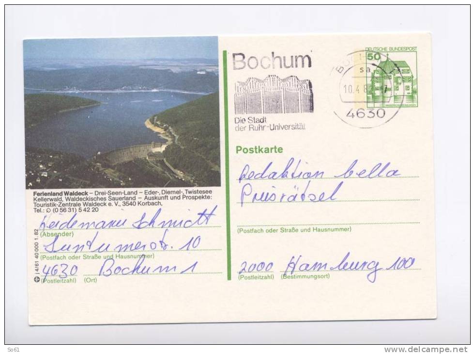1142.  Ferienland Waldeck - Bildpostkarten - Gebraucht