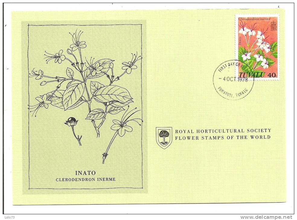 Carte 1er Jour - Tuvalu - Fleur - Inato - Tuvalu (fr. Elliceinseln)