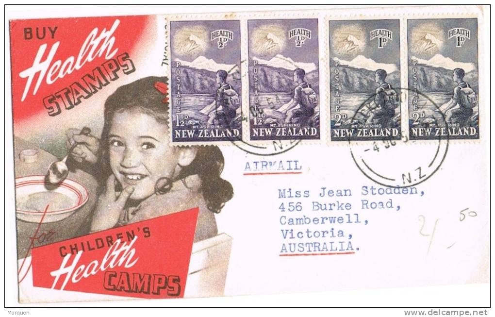 1991. Carta AUCKLAND (New Zealand) 1954. Healts Camps Children´s - Lettres & Documents