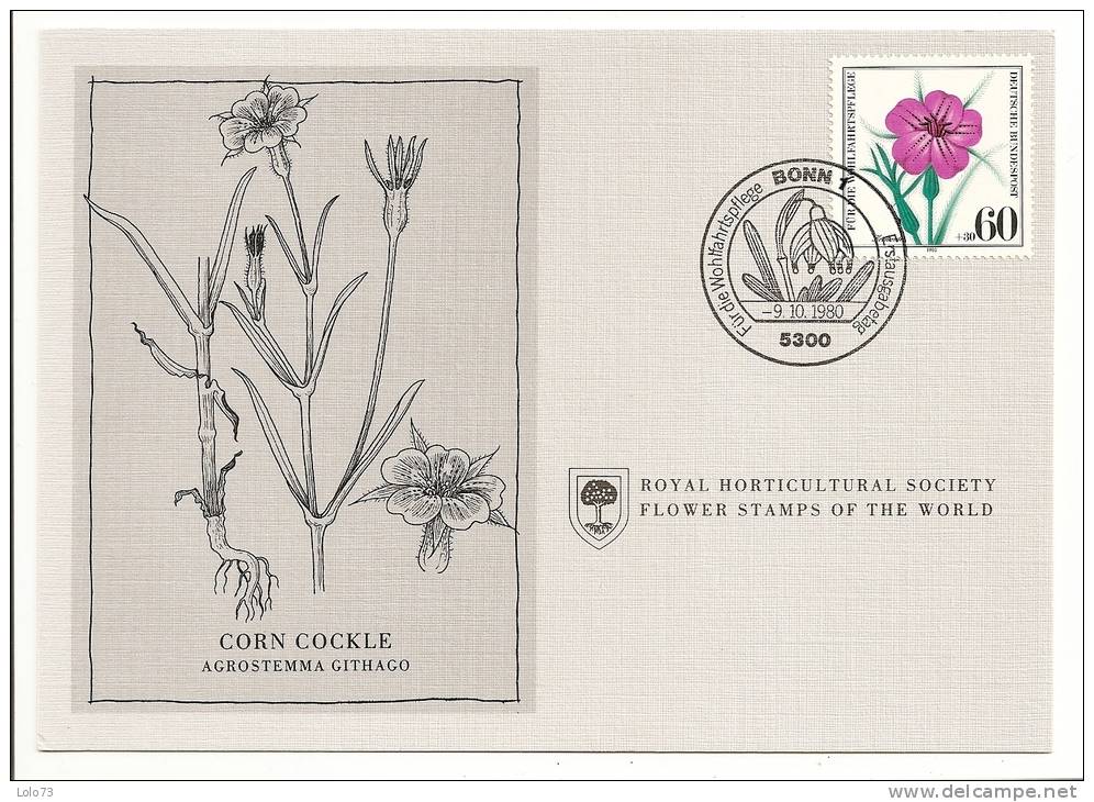 Carte 1er Jour - Allemagne  - Fleur - Corn Cockle - Other & Unclassified