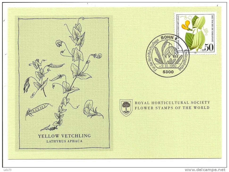 Carte 1er Jour - Allemagne - Fleur - Yellow Vetchling - Andere & Zonder Classificatie