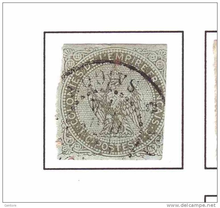 FRENCH COLONIES 1859-65  Eagle And  Crown Yvert Cat. N° 1 Used Saigon Cancellation - Eagle And Crown