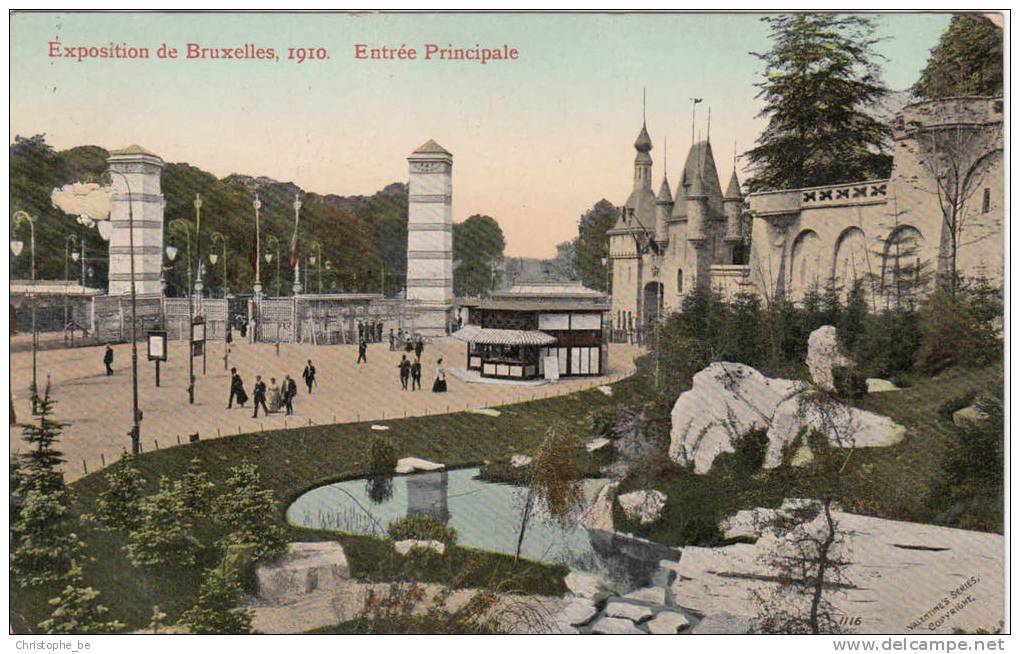 Brussel, Bruxelles Exposition De Bruxelles 1910, Entrée Principale (pk10284) - Fêtes, événements