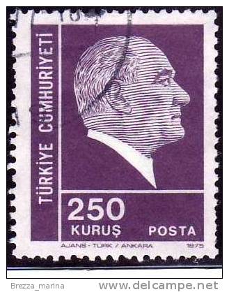 TURCHIA - USATO - 1975 - Kemal Ataturk - 250 - Oblitérés