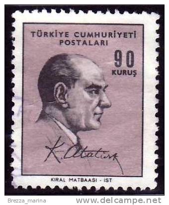 TURCHIA - USATO - 1966 - Kemal Ataturk - 90 - Oblitérés