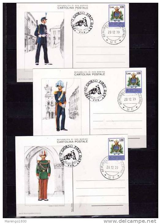 San Marino 1979 - Uniformi - 6 Interi Postali - Fdc  (g2929h) - Interi Postali