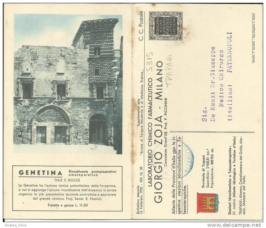 TRAPANI,  CARTOLINA  DOPPIA   -  S315 - Trapani