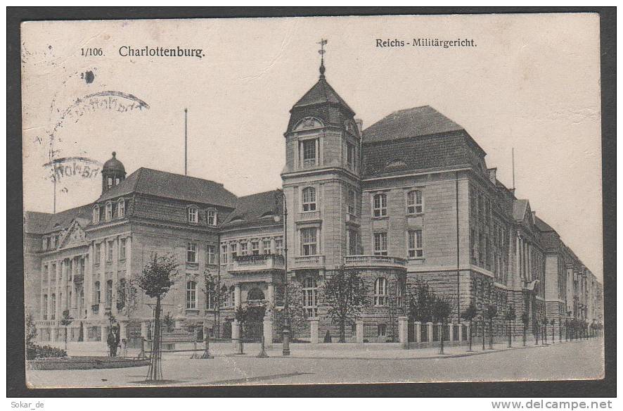 AK Charlottenburg Berlin, Reichs-Militärgericht,Cour Militaire Feldpost 1915 Gel. Nach Eßlingen - Charlottenburg