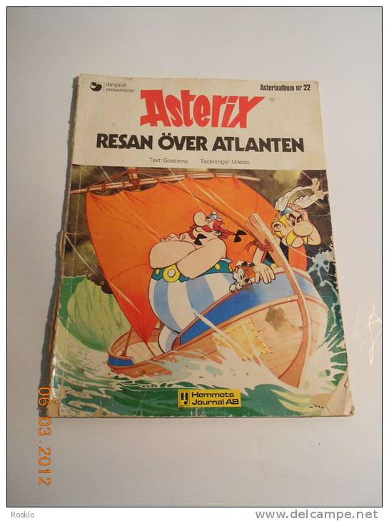 BD / ASTERIX  N° 22 RESAN OVER ATLANTEN / EDITION 1979 SUEDE - Scandinavische Talen