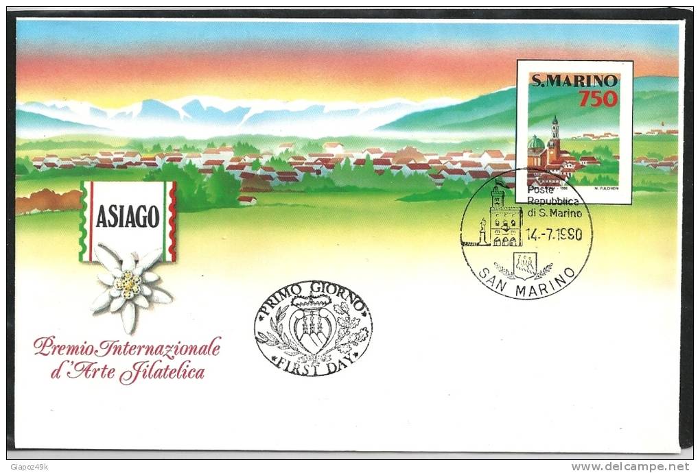 ● San MARINO 1990 - ASIAGO - Arte Filatelica - BUSTE POSTALI 1° Giorno Em. Serie Completa - Cat. ? € - Interi Postali