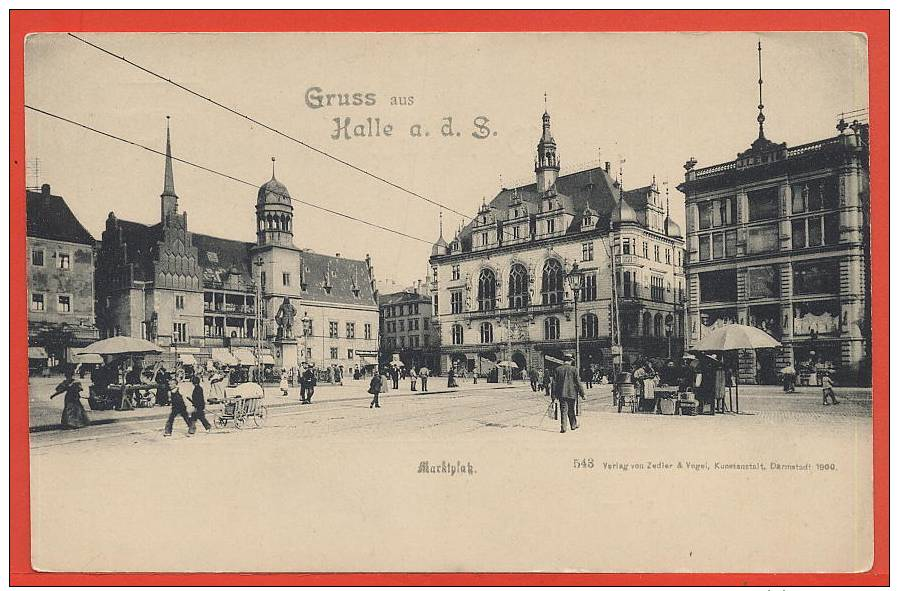 Halle A.d.S.,,,,,,,,,,,,,, ,,,,,,Marktplatz         /     A686 - Halle (Saale)