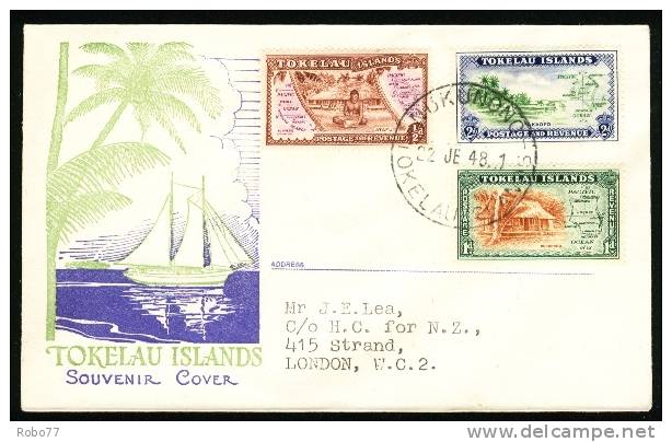 1948 Tokelau Islands Cover Sent To London. Nukunono 22.Je.48. (H224c001) - Tokelau