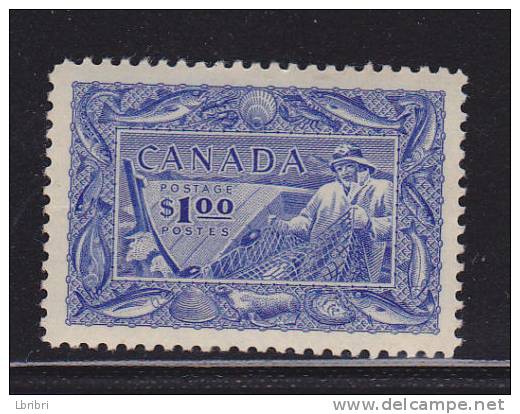 CANADA N° 247  1d OUTREMER INDUSTRIE DE LA PÊCHE NEUF AVEC CHARN - Unused Stamps