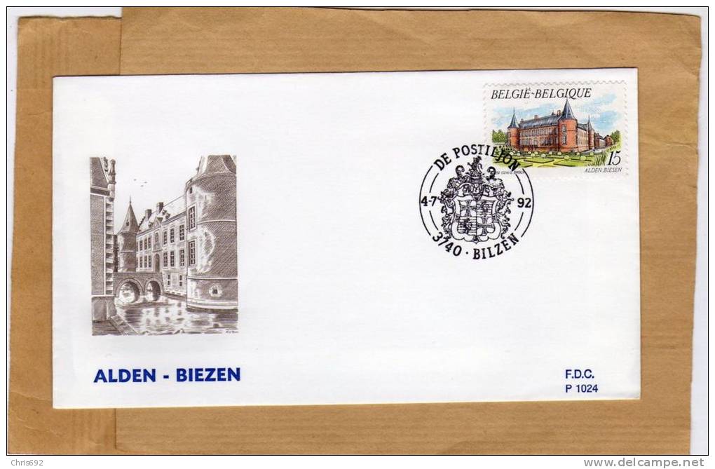 Enveloppe FDC 2469 1024 Alden Biezen - 1991-2000