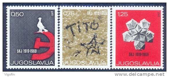 YU 1969-1318-21 50A°K P J, YUGOSLAVIA, 1 X 3v, MNH - Ungebraucht