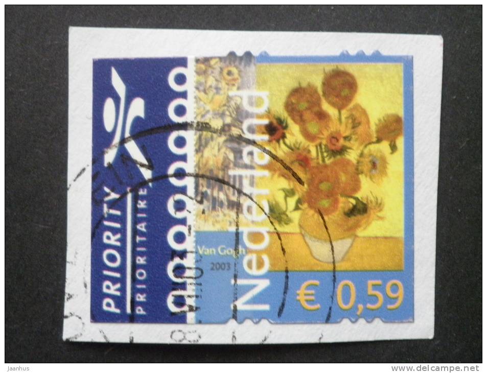 Netherlands - 2003 - Mi.nr.2084 - Used - 150th Birthday Of Vincent Van Gogh - 14 Sunflowers In A Vase - Art  - On Paper - Used Stamps