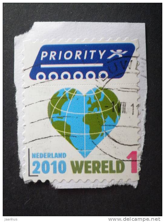 Netherlands - 2010 - Mi.nr. 2770 - Used - Environmental Protection - Heart-shaped Globe - Definitives - On Paper - Usati