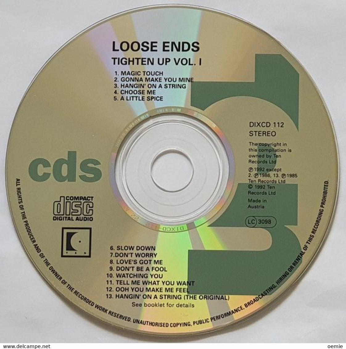 LOOSE ENDS   °°  TIGHTEN UP VOL 1     //    CD 13 TITRES - Sonstige & Ohne Zuordnung