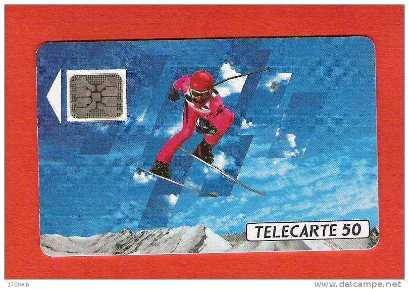 TELECARTE  1990   Skieur 1   50 Unités - 1990