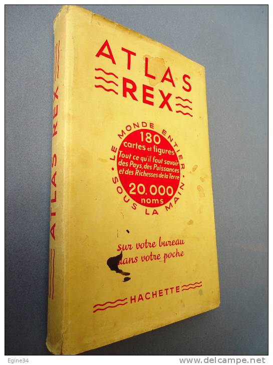 Guide - Jean Martin - ATLAS REX  - Le Monde Entier Sous La Main - 1951 - Kaarten & Atlas