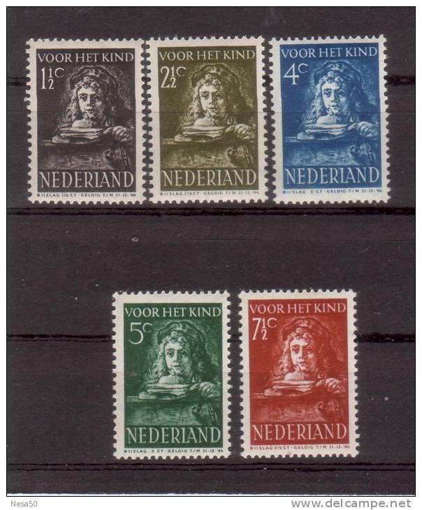 Nederland 1941 Nvph Nr 397-401, Mi Nr 397 - 401  Kinderzegels - Neufs