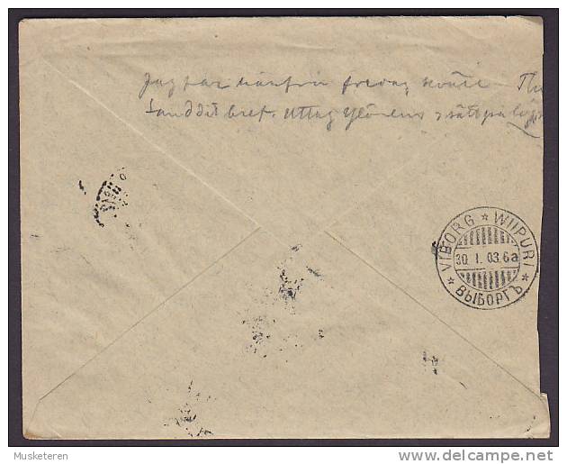 Finland ARTHUR GRANBERG Deluxe Ambulant Travelling Post Office Cancel No. 12 Cover 1903 To WIBORG (5 Scans) !! - Brieven En Documenten