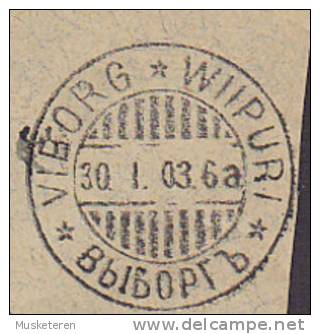 Finland ARTHUR GRANBERG Deluxe Ambulant Travelling Post Office Cancel No. 12 Cover 1903 To WIBORG (5 Scans) !! - Lettres & Documents