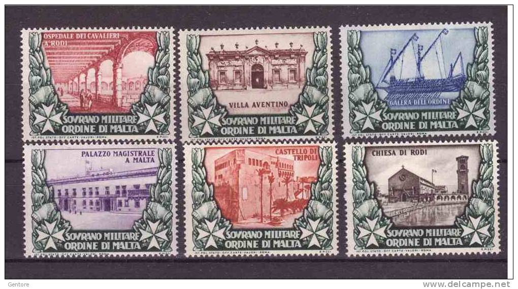 Military Order Of Malta 1975 Taxes The Set Of 6 WITHOUT OVERPRINT  Very Scarce Set   MNH ** High Catalogue - Malte (Ordre De)